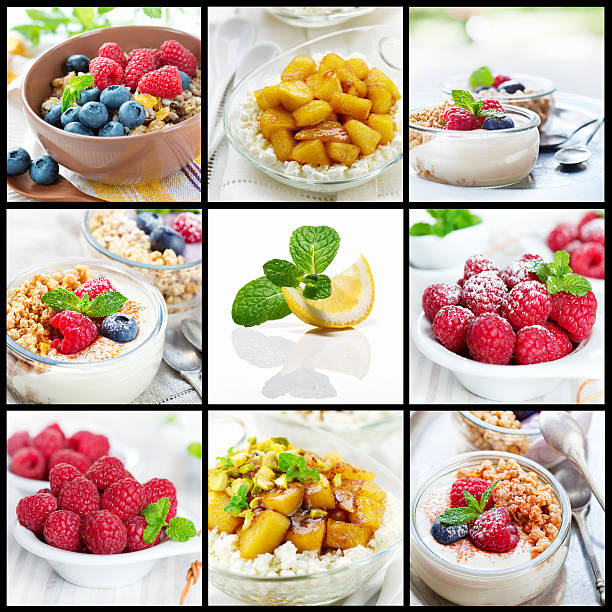 Wooden table with colourful chopped vegetables and small bowls of grains